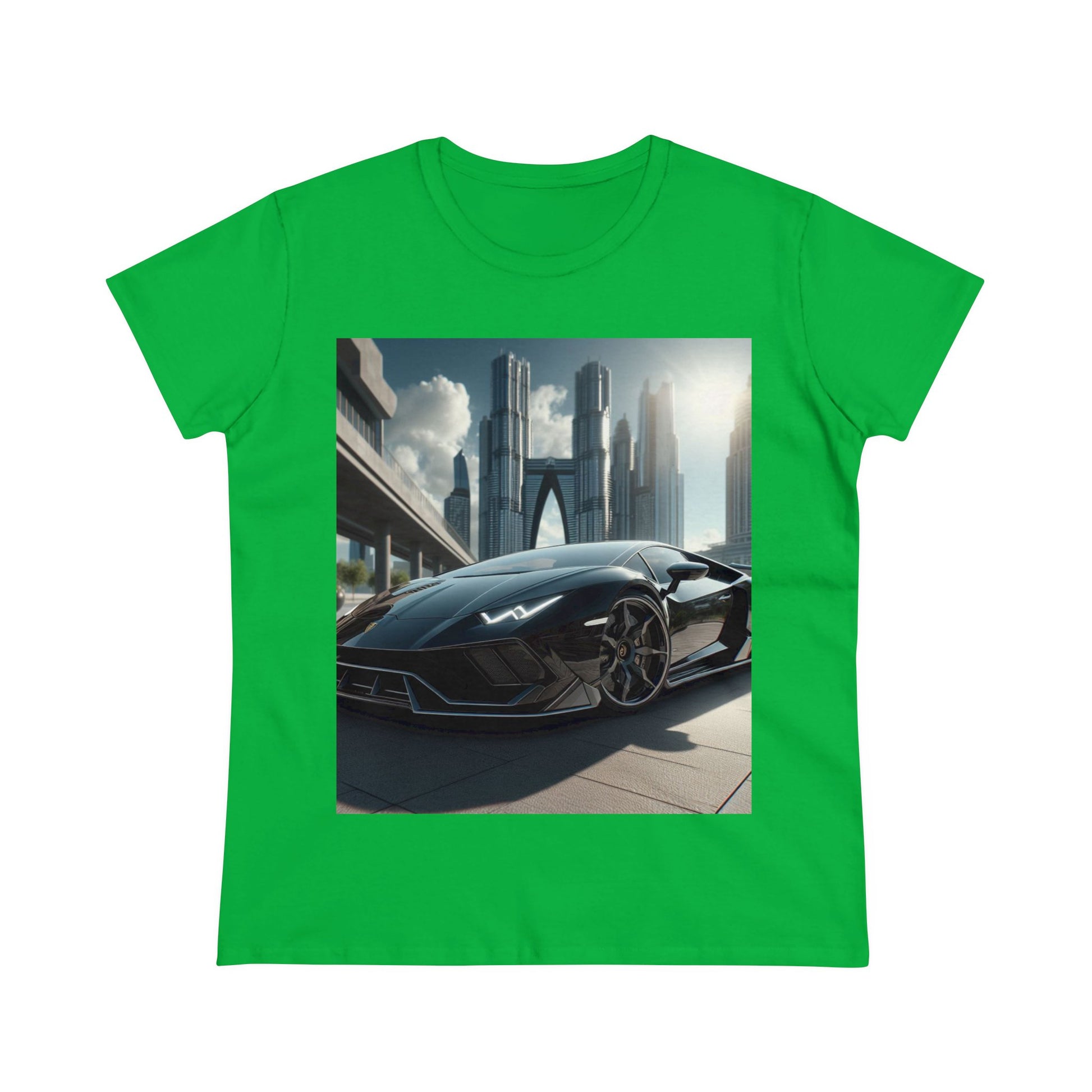 Black Lamborghini T-Shirt T-Shirt Printify Irish Green S 