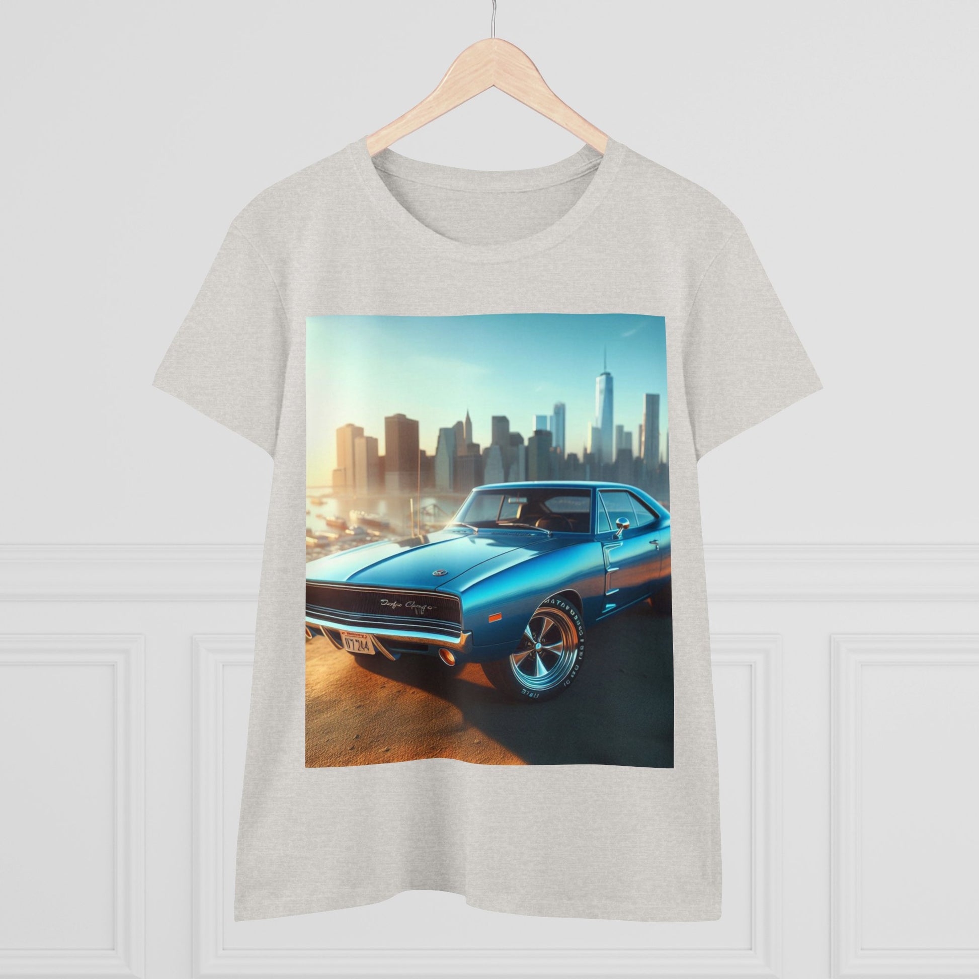 1970 Blue Dodge Charger T-Shirt T-Shirt Printify   