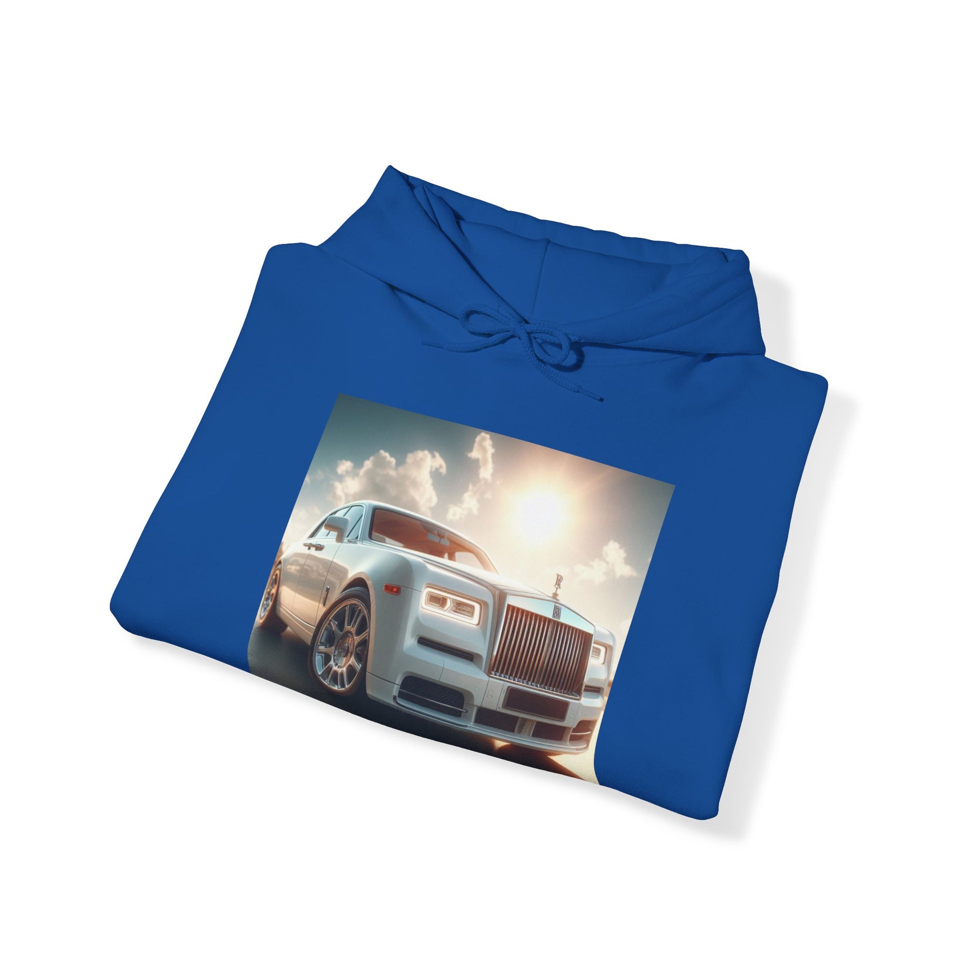 White Rolls Royce Hoodie Hoodie Printify   