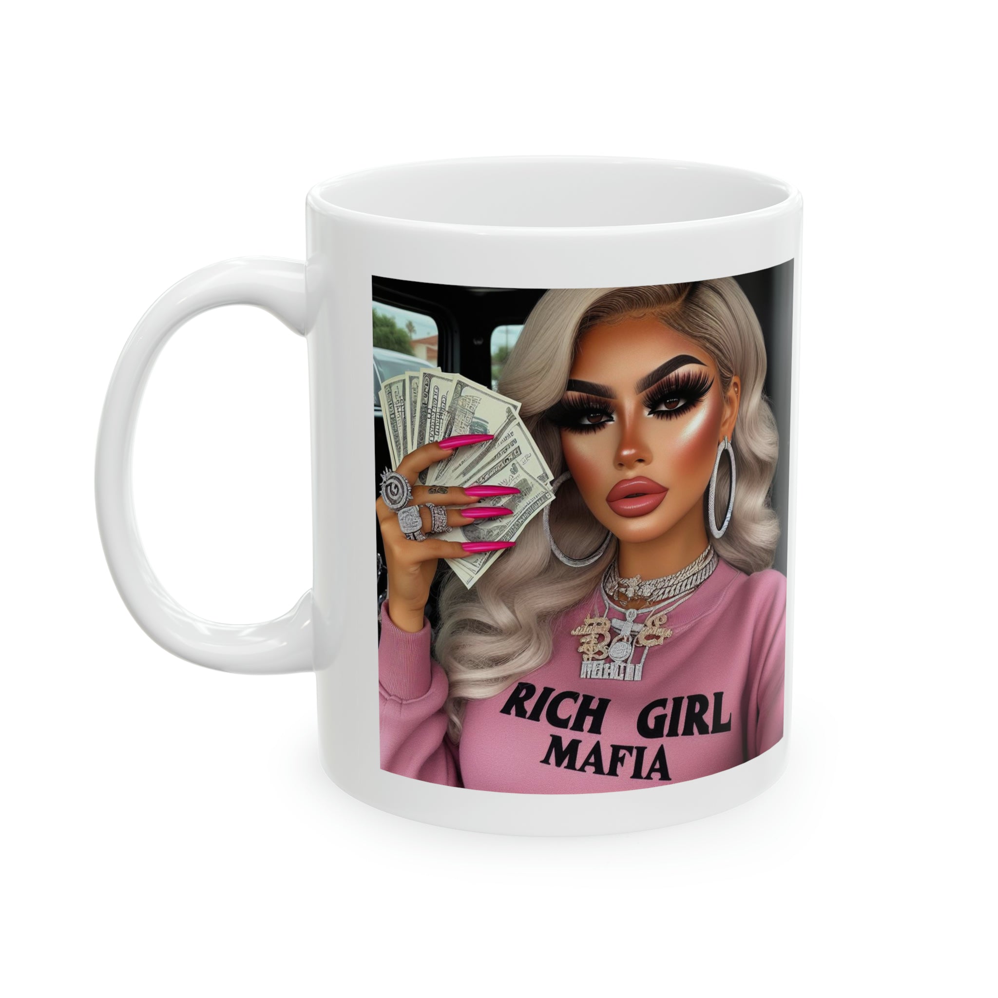 Rich Girl Mafia Mug Mug Printify 11oz  