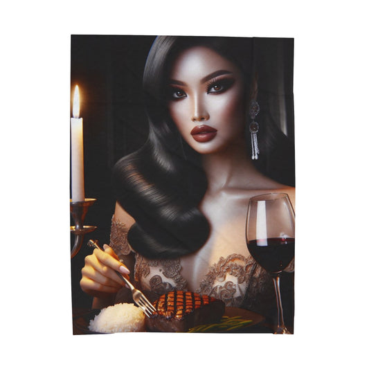 Elegant Meal Plush Blanket All Over Prints Printify 60" × 80"  
