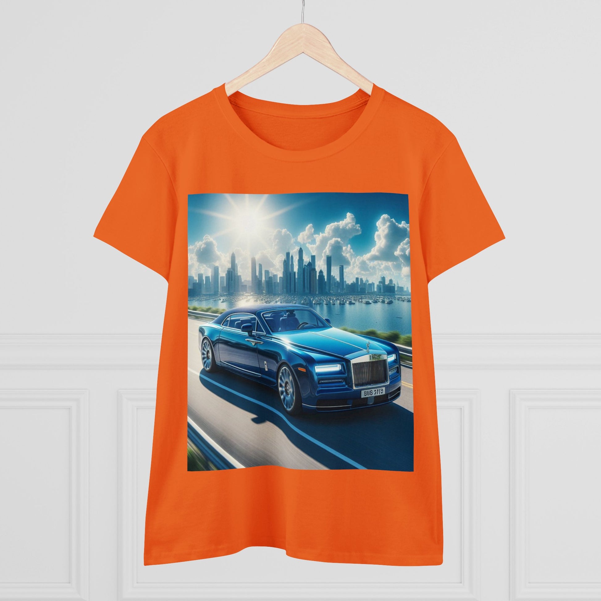 Blue Rolls Royce T-Shirt T-Shirt Printify   