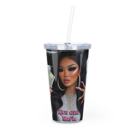Rich Girl Mafia Tumbler with Straw Mug Printify 20oz Transparent 