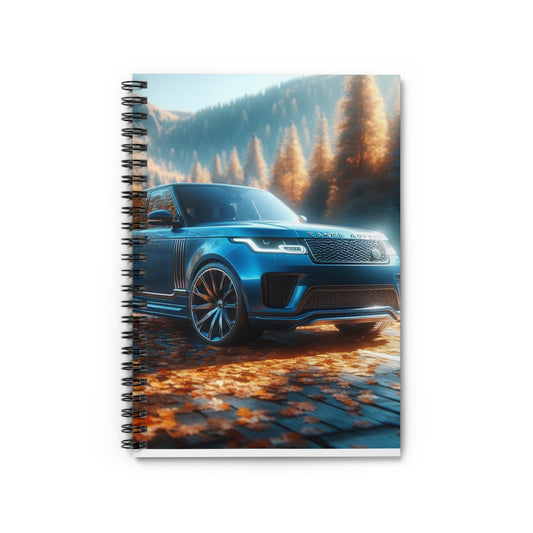 Blue Range Rover Spiral Notebook Paper products Printify One Size  