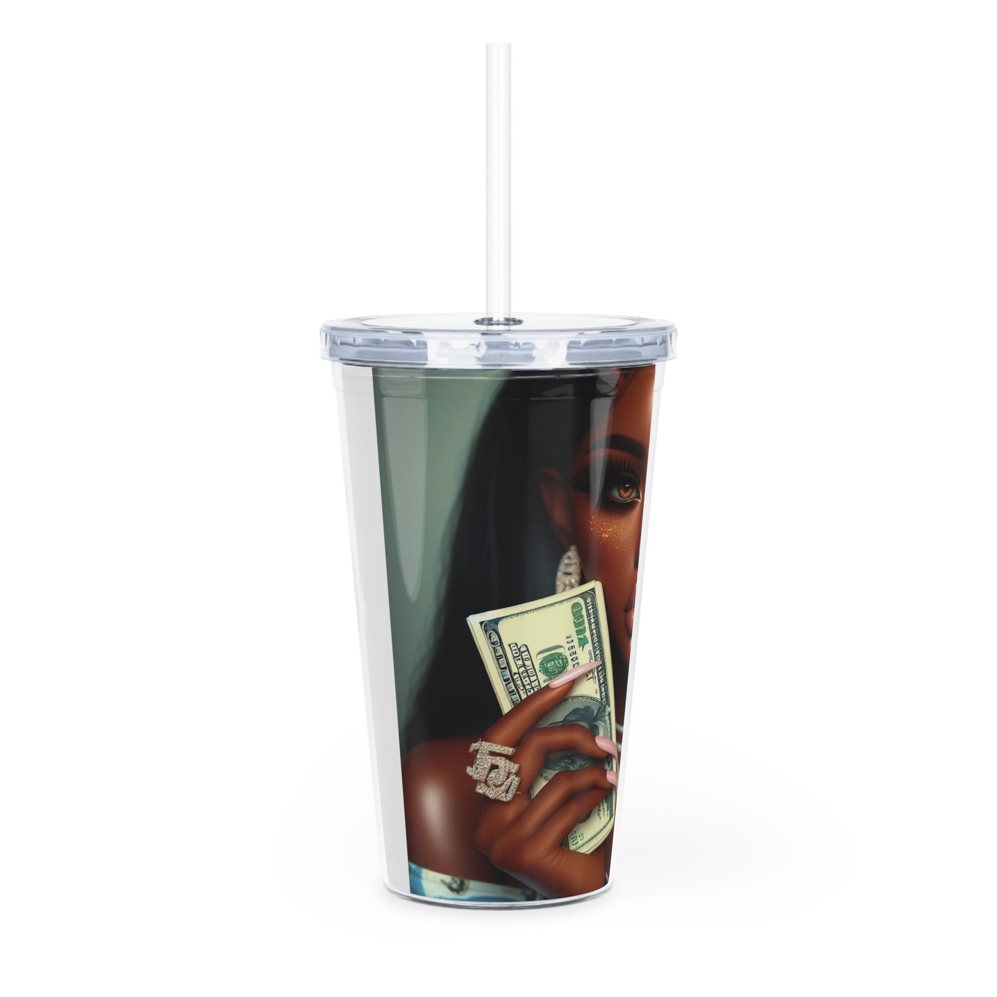 Money Talks Tumbler with Straw Mug Printify   