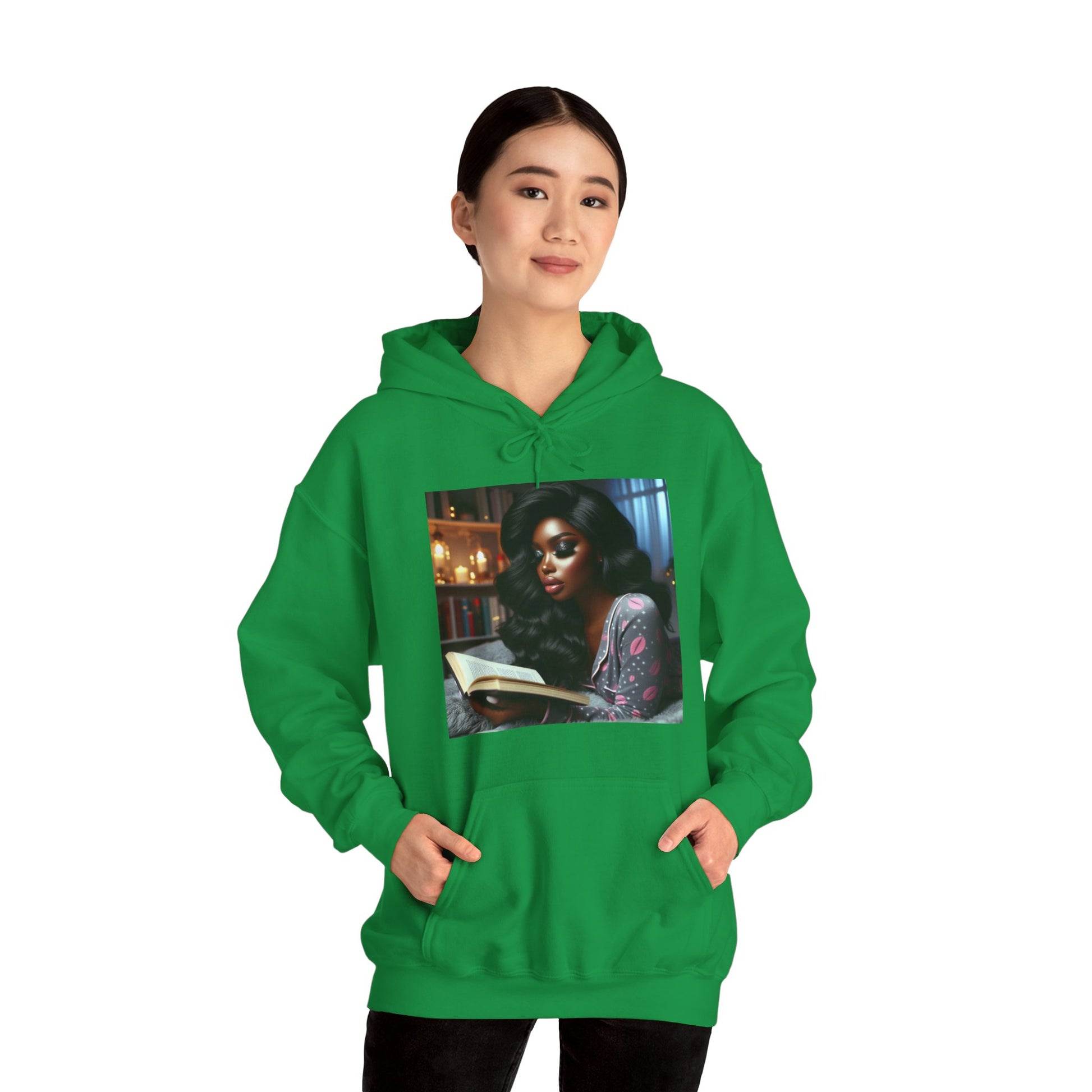 Late Night Book Hoodie Hoodie Printify   