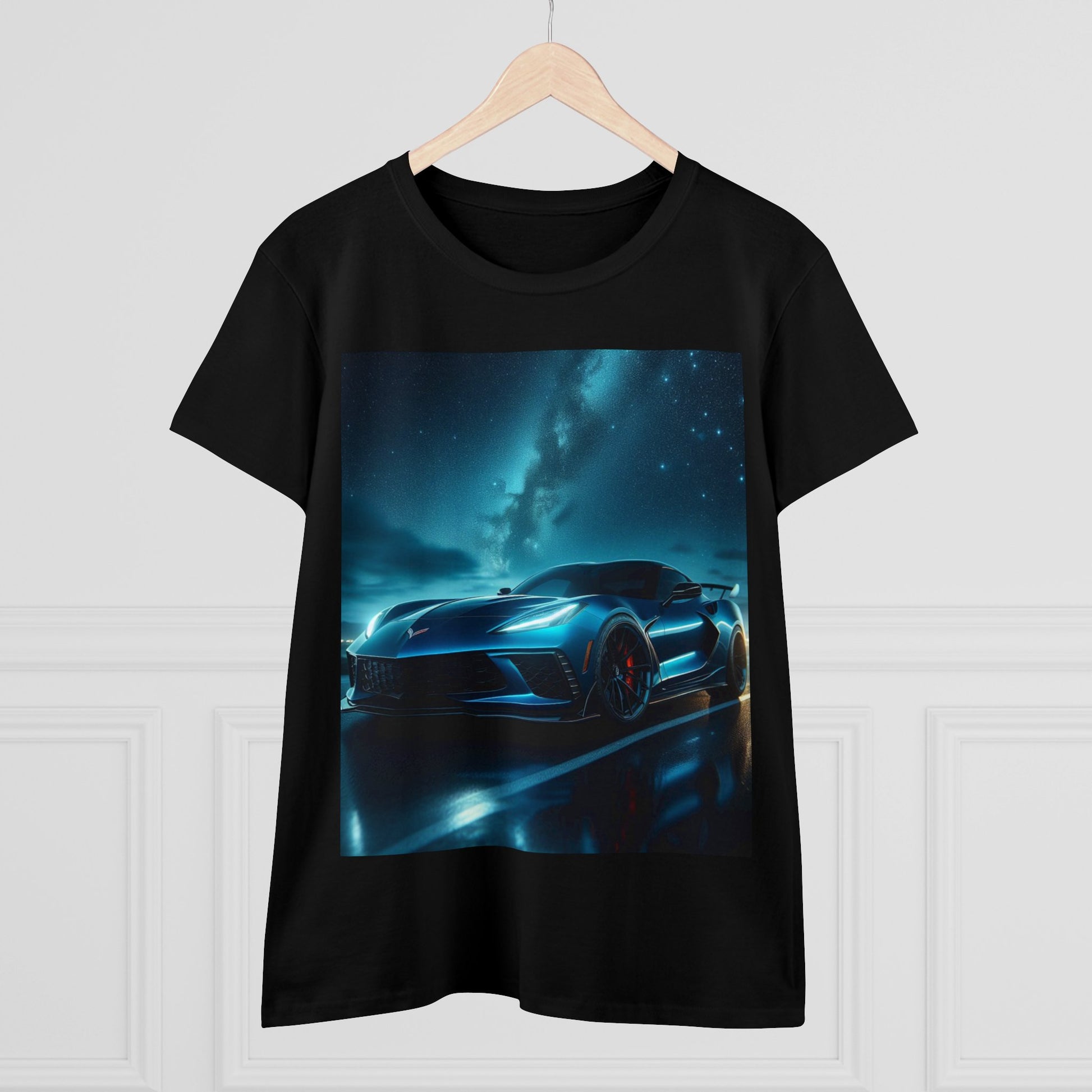 Blue Corvette T-Shirt T-Shirt Printify   