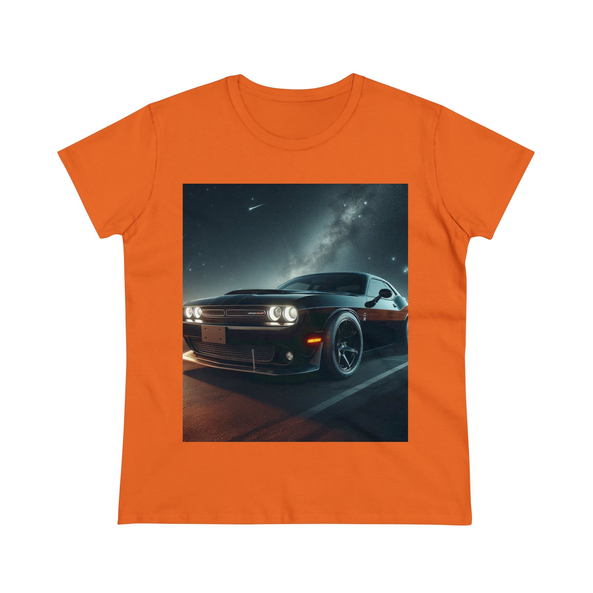 Black Challenger T-Shirt T-Shirt Printify Orange S 