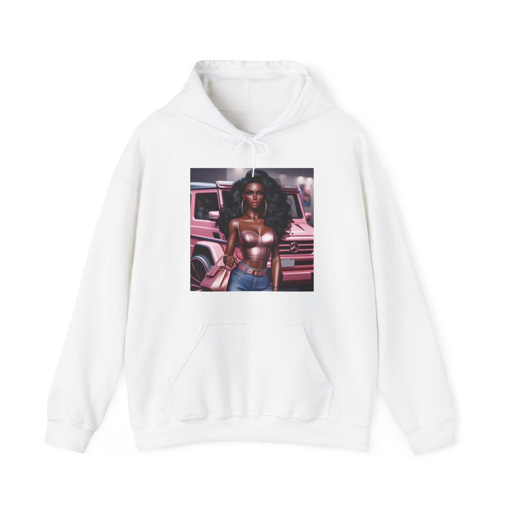 Pink Luxury Hoodie Hoodie Printify White S 