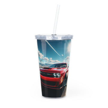 Red Challenger Tumbler with Straw Mug Printify 20oz Transparent 