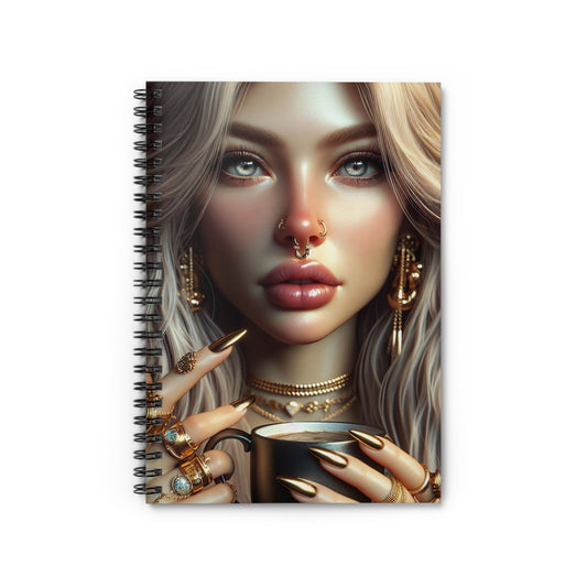 Elevated Coffee Spiral Notebook Paper products Printify One Size  