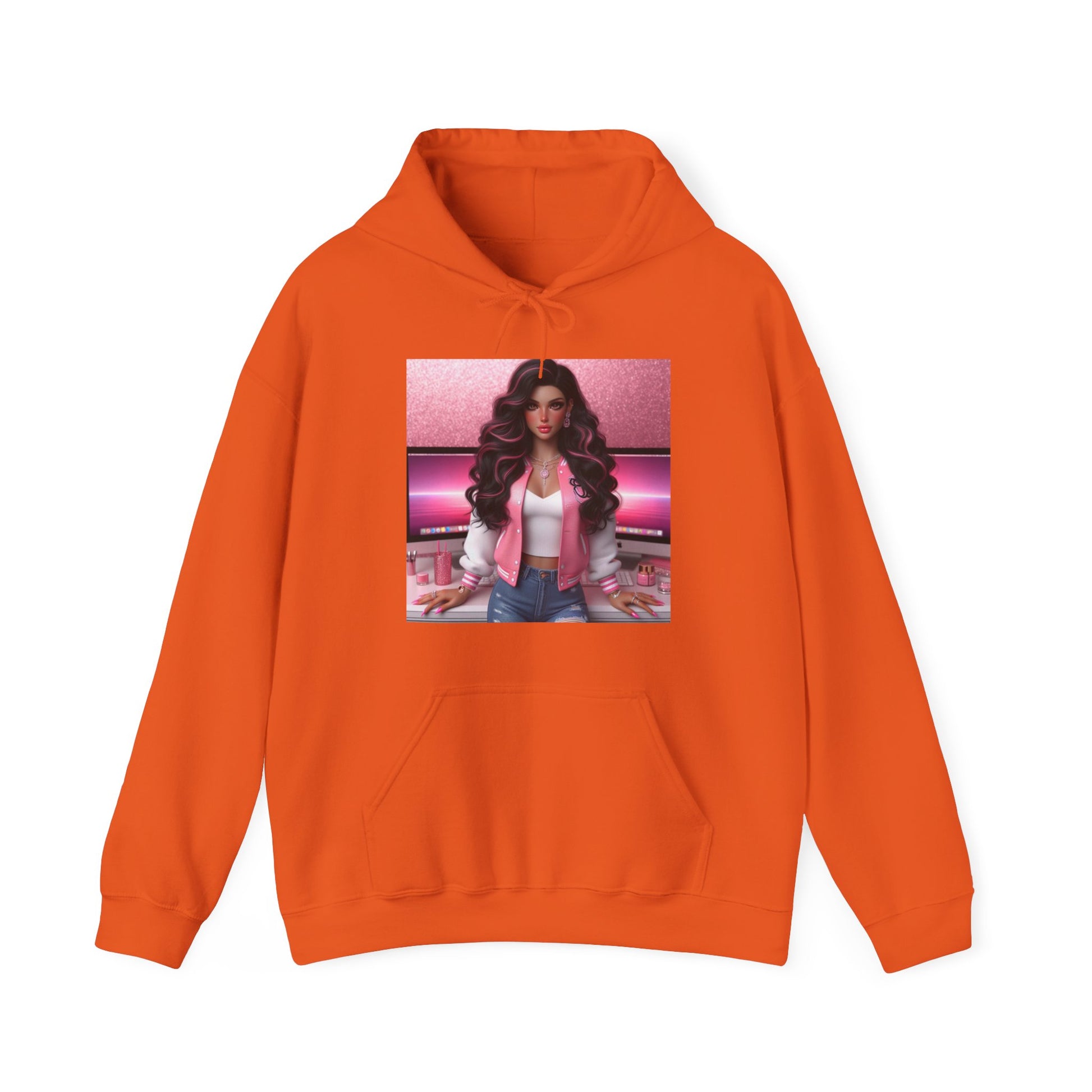 Pink Everything Hoodie Hoodie Printify Orange S 