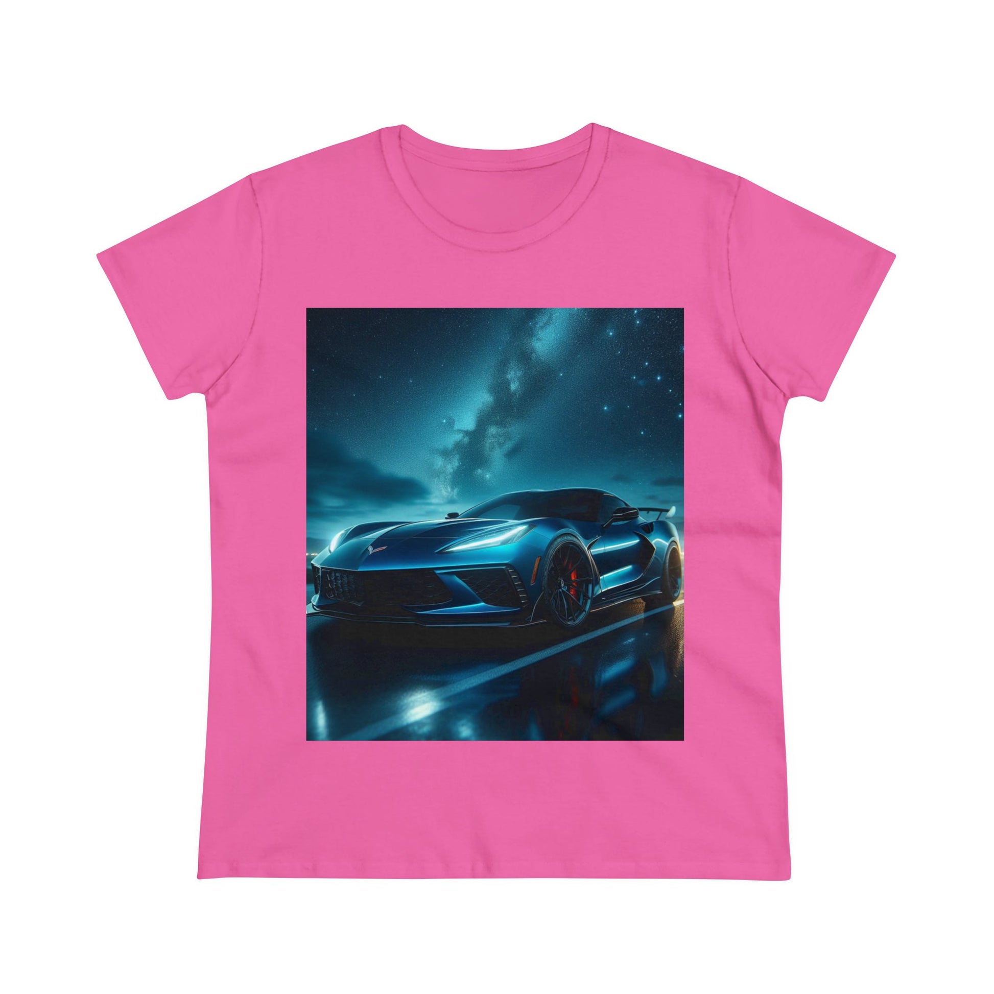 Blue Corvette T-Shirt T-Shirt Printify Azalea S 