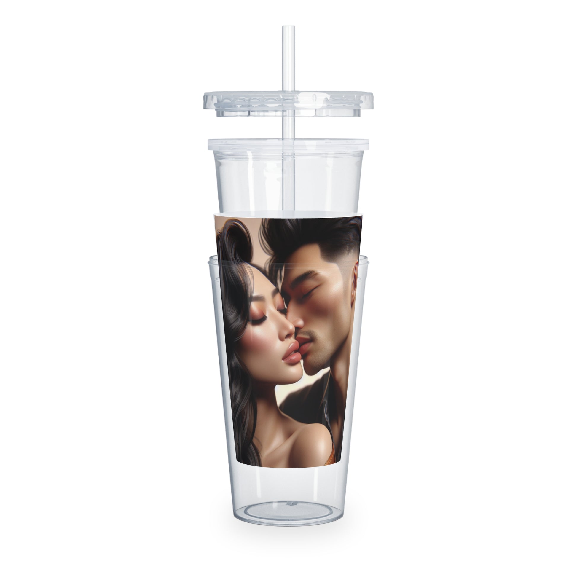 Kiss Me Tumbler with Straw Mug Printify   