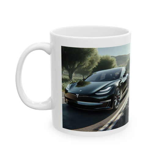 Black Tesla Mug Mug Printify 11oz  