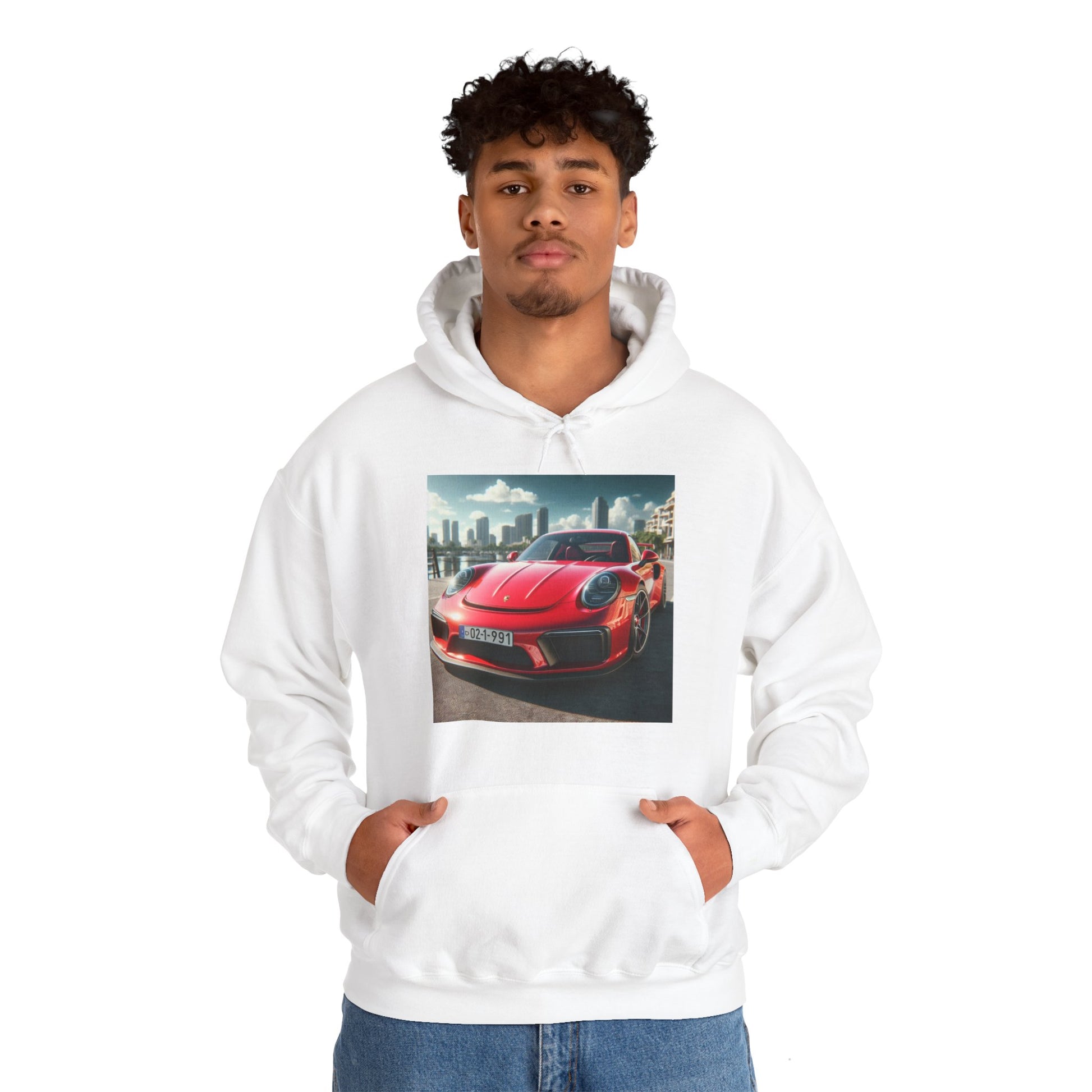 Red Porsche Hoodie Hoodie Printify   