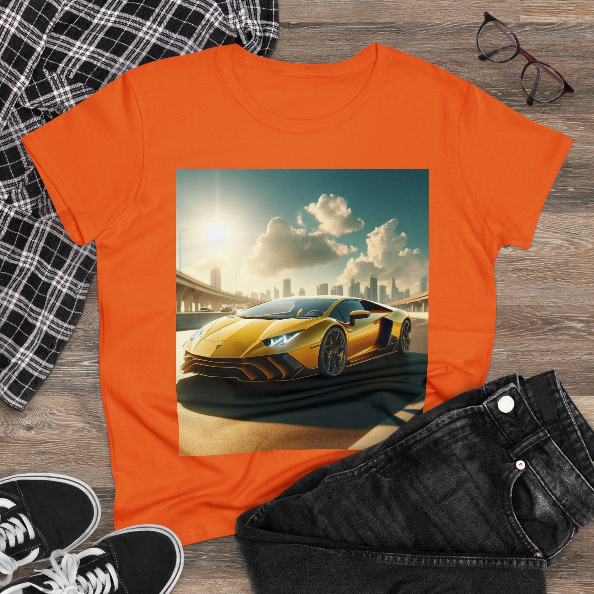 Yellow Lamborghini T-Shirt T-Shirt Printify   