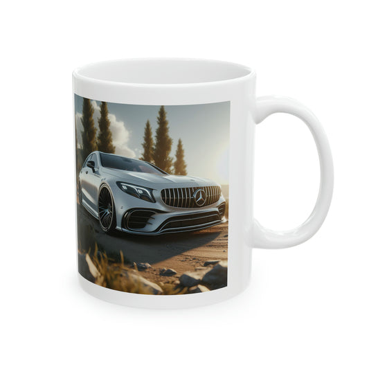 White Mercedes Mug Mug Printify   