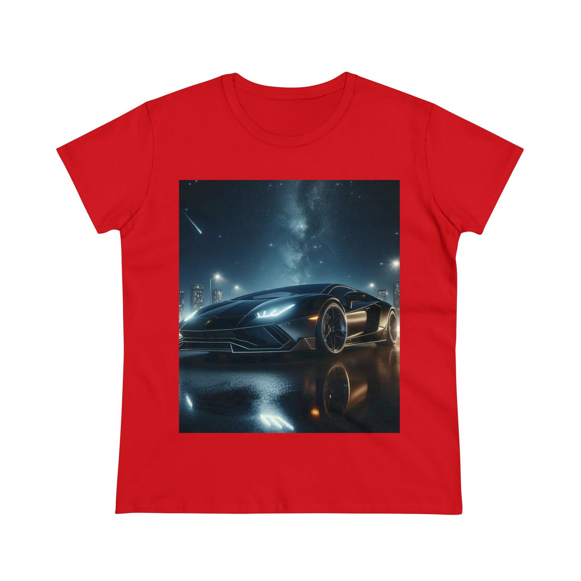 Black Lamborghini T-Shirt T-Shirt Printify Red S 