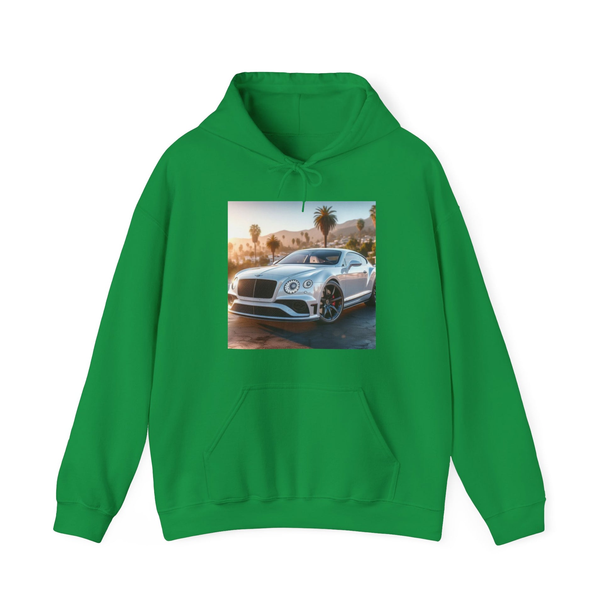 Silver Bentley Hoodie Hoodie Printify Irish Green S 