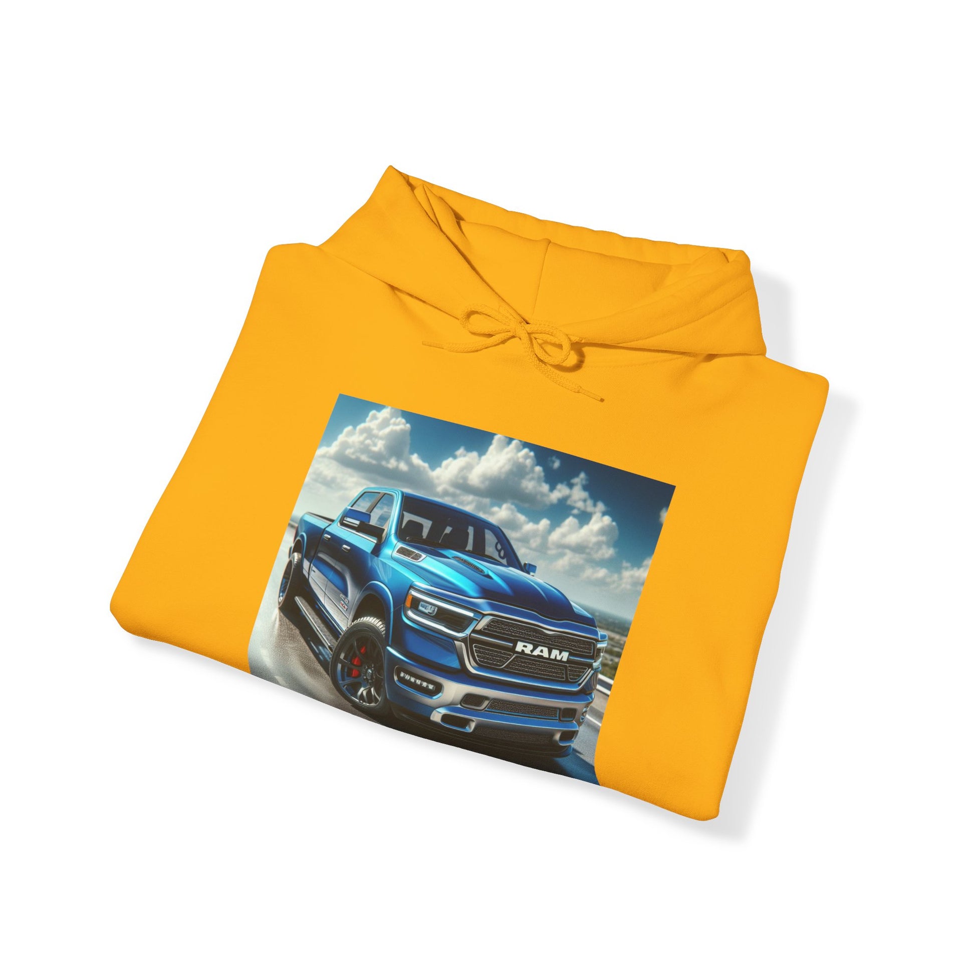 Blue Dodge Ram Hoodie Hoodie Printify   