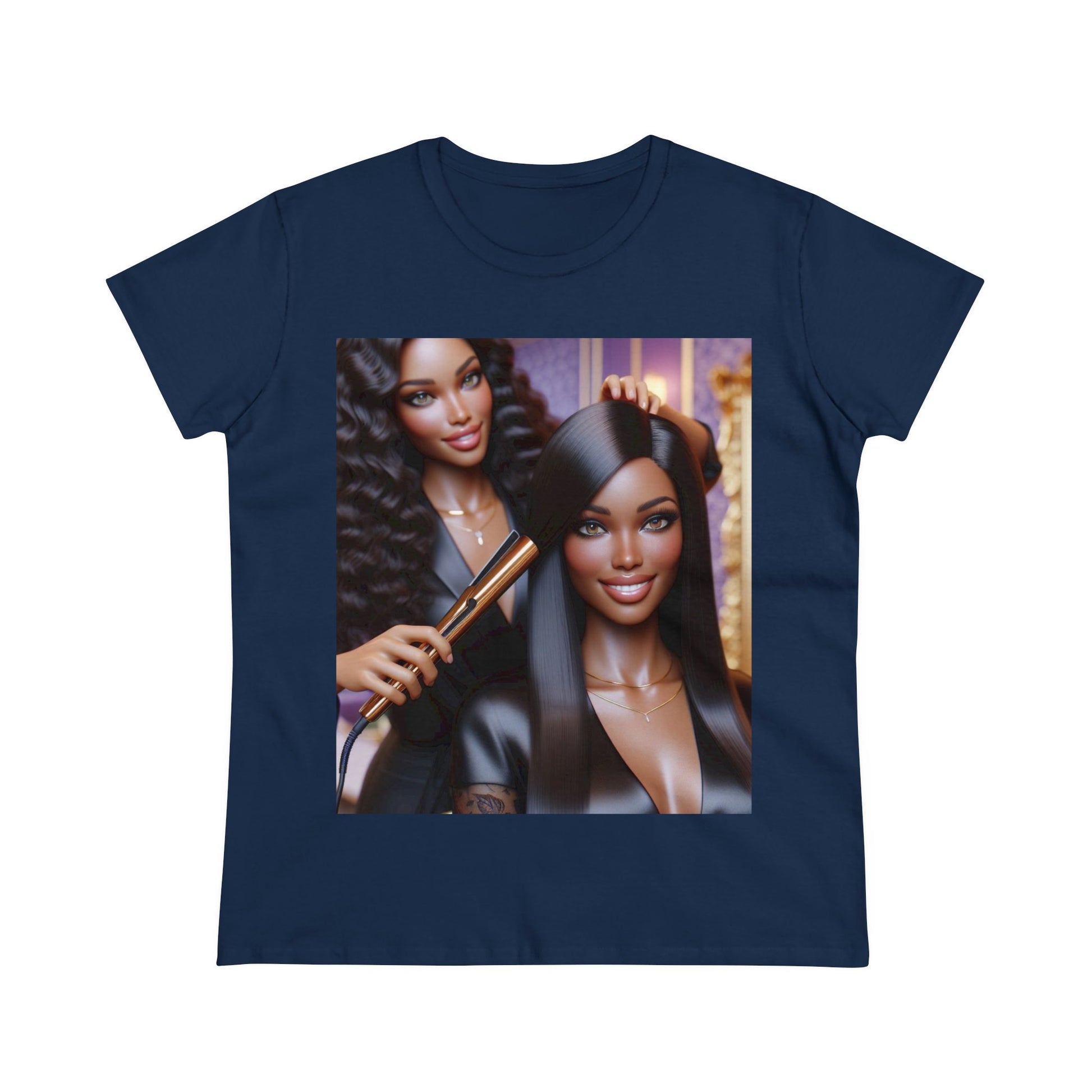 Hair Day T-Shirt T-Shirt Printify Navy S 