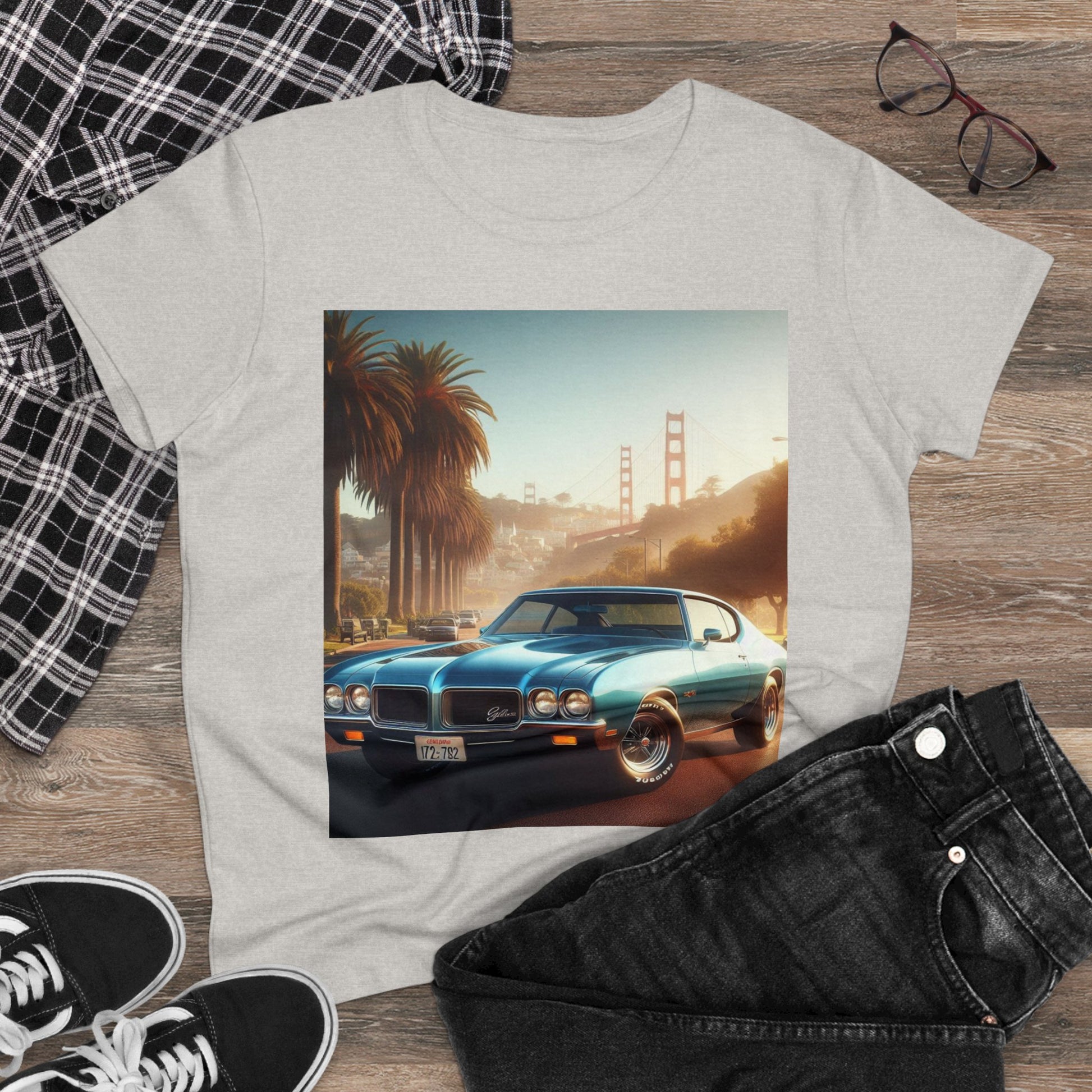 1972 Blue Buick Gran Sport T-Shirt T-Shirt Printify   