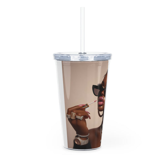 My Lip Gloss is Poppin Tumbler with Straw Mug Printify   