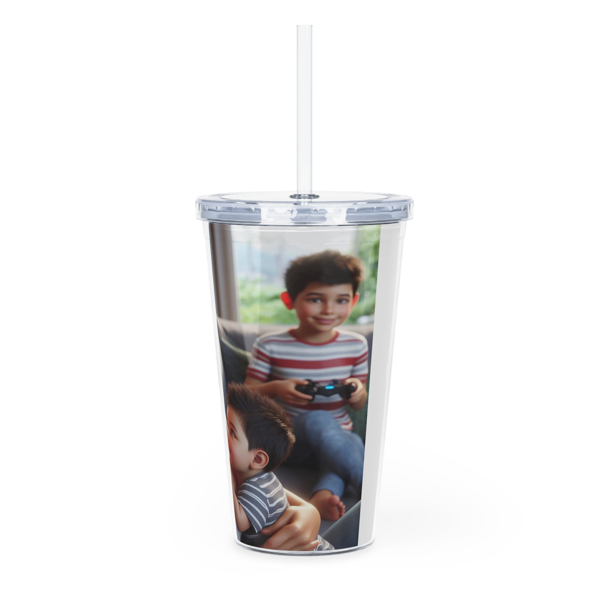 Family Time Tumbler with Straw Mug Printify   