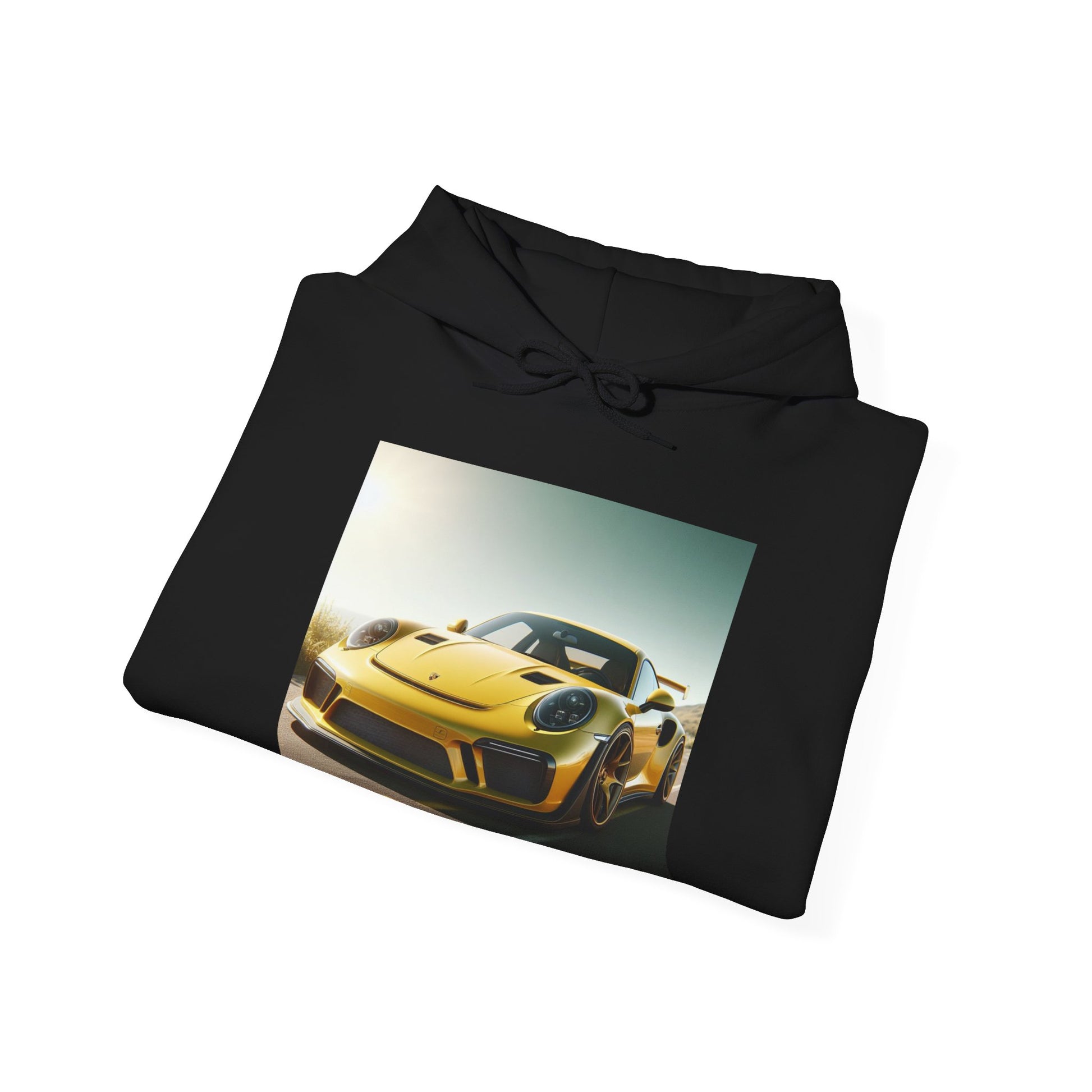 Yellow Porsche Hoodie Hoodie Printify   