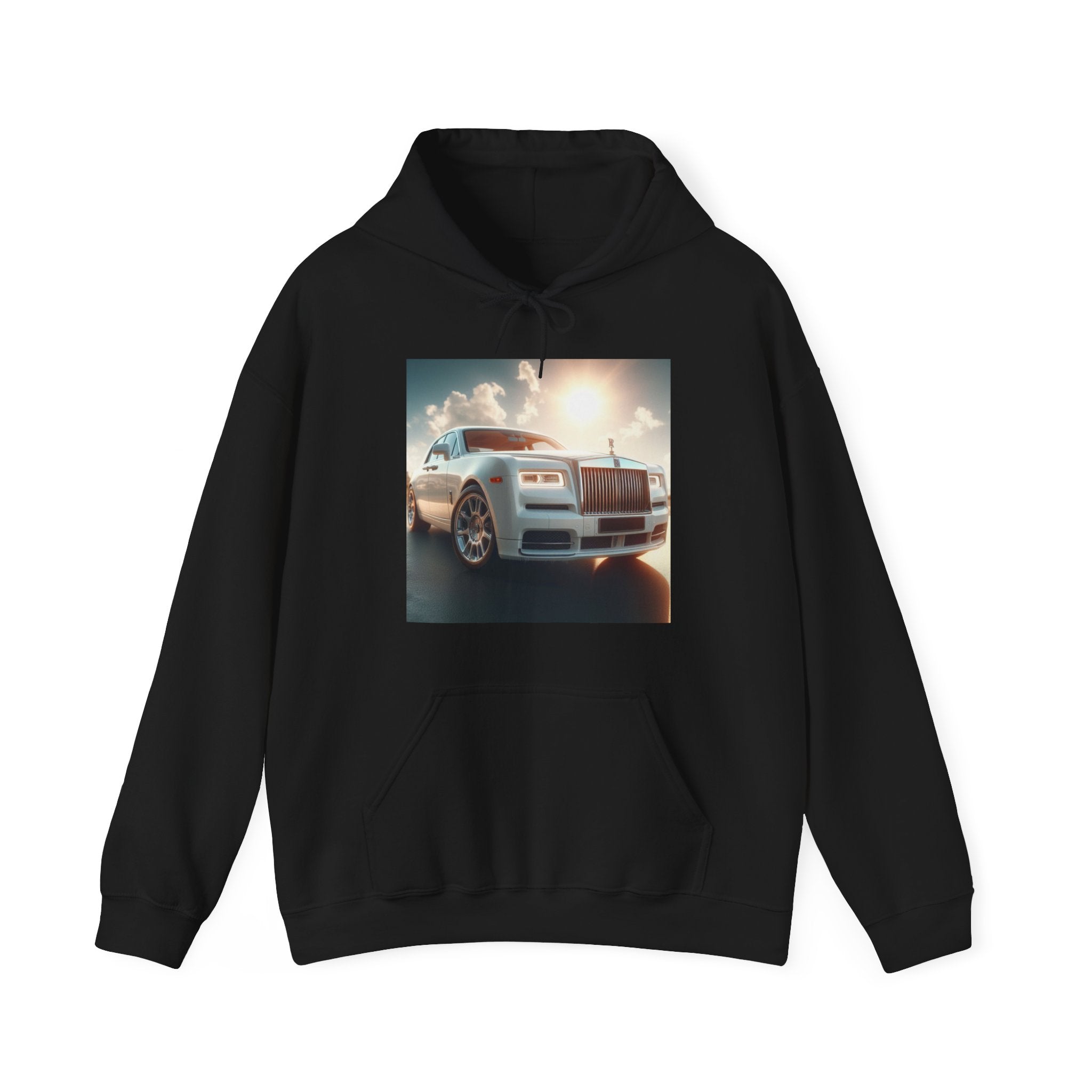 White Rolls Royce Hoodie Hoodie Printify Black S 