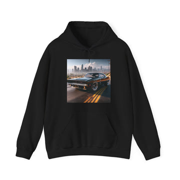 1970 Black Dodge Charger Hoodie Hoodie Printify Black S 