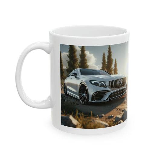 White Mercedes Mug Mug Printify 11oz  