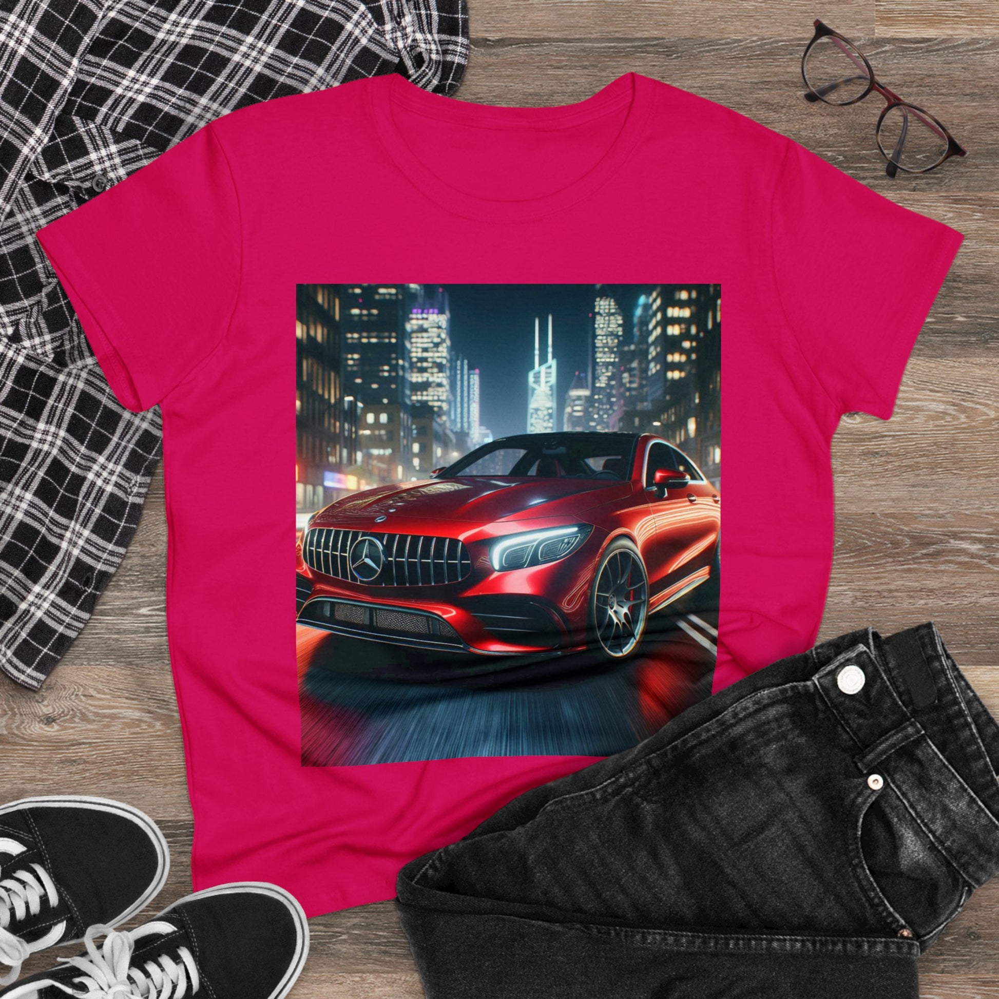 Red Mercedes T-Shirt T-Shirt Printify   