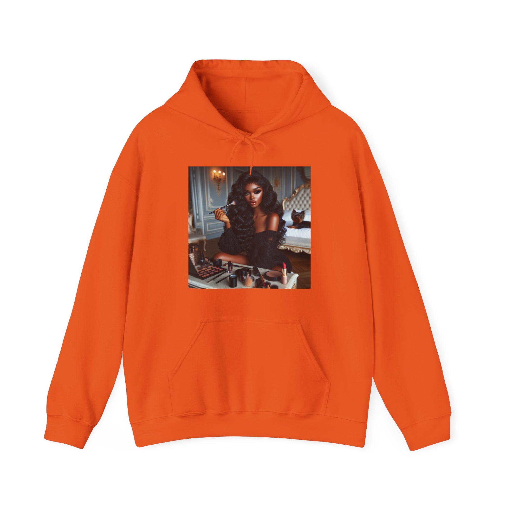 Make Up Time Hoodie Hoodie Printify Orange S 