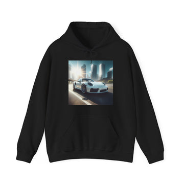 White Porsche Hoodie Hoodie Printify Black S 