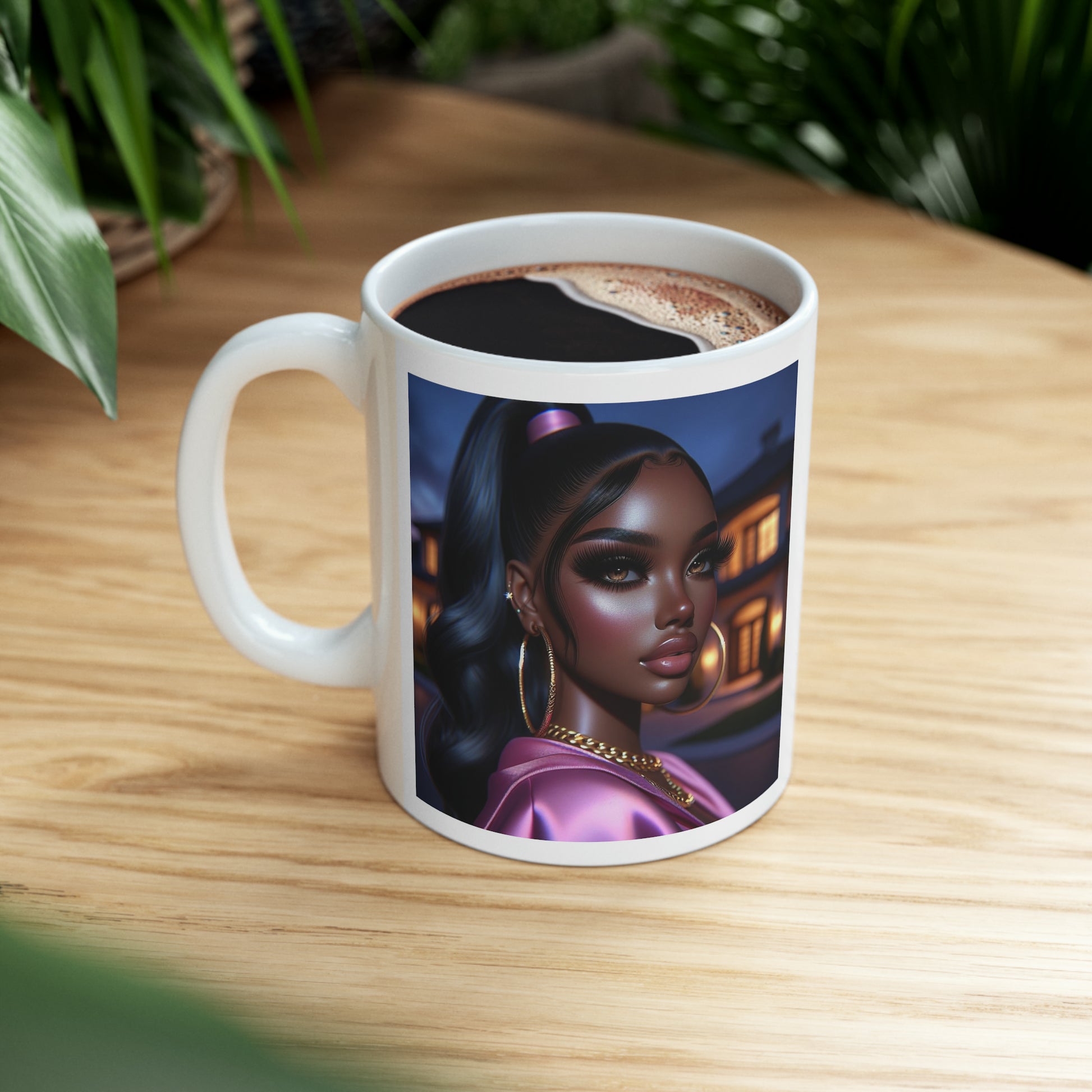 Pink at Night Mug Mug Printify   