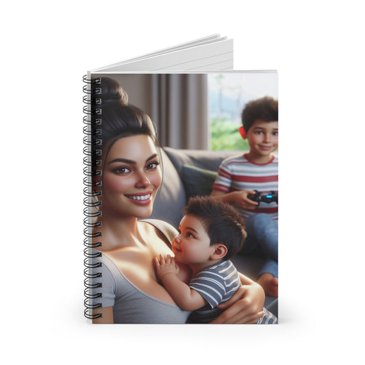 Family Time Spiral Notebook Paper products Printify   