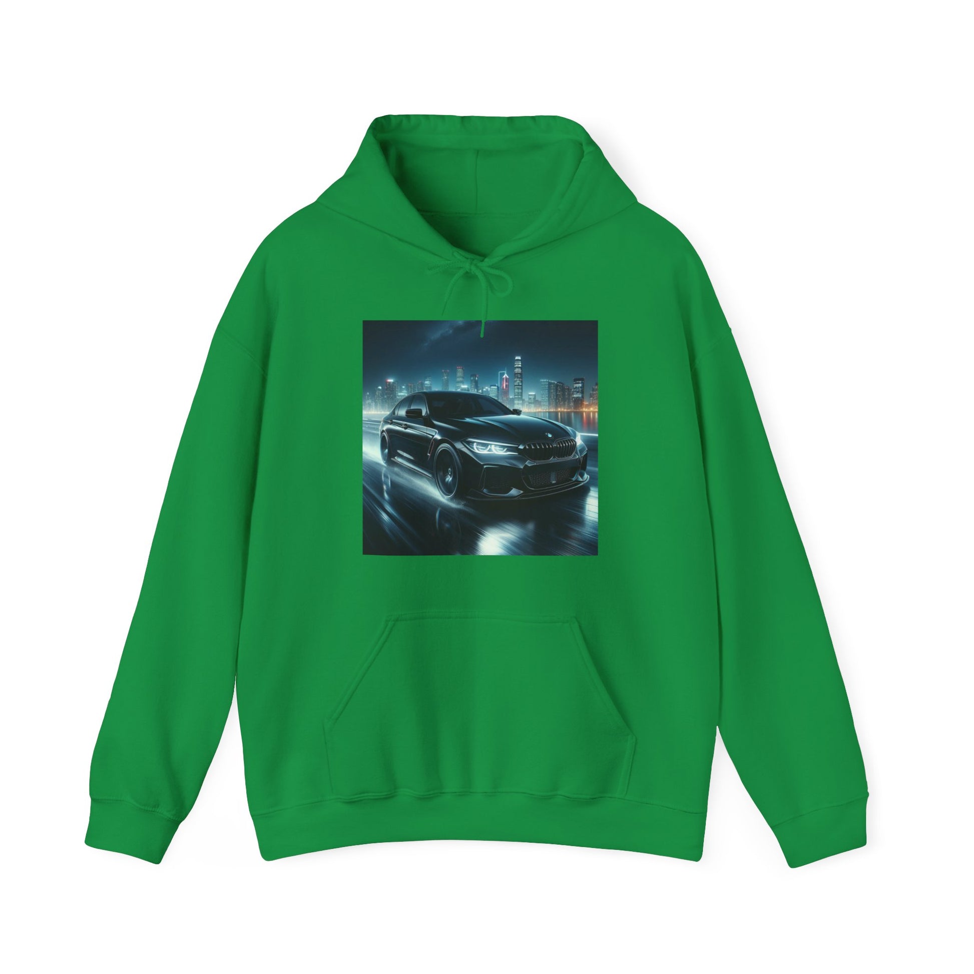 Black BMW Hoodie Hoodie Printify Irish Green S 