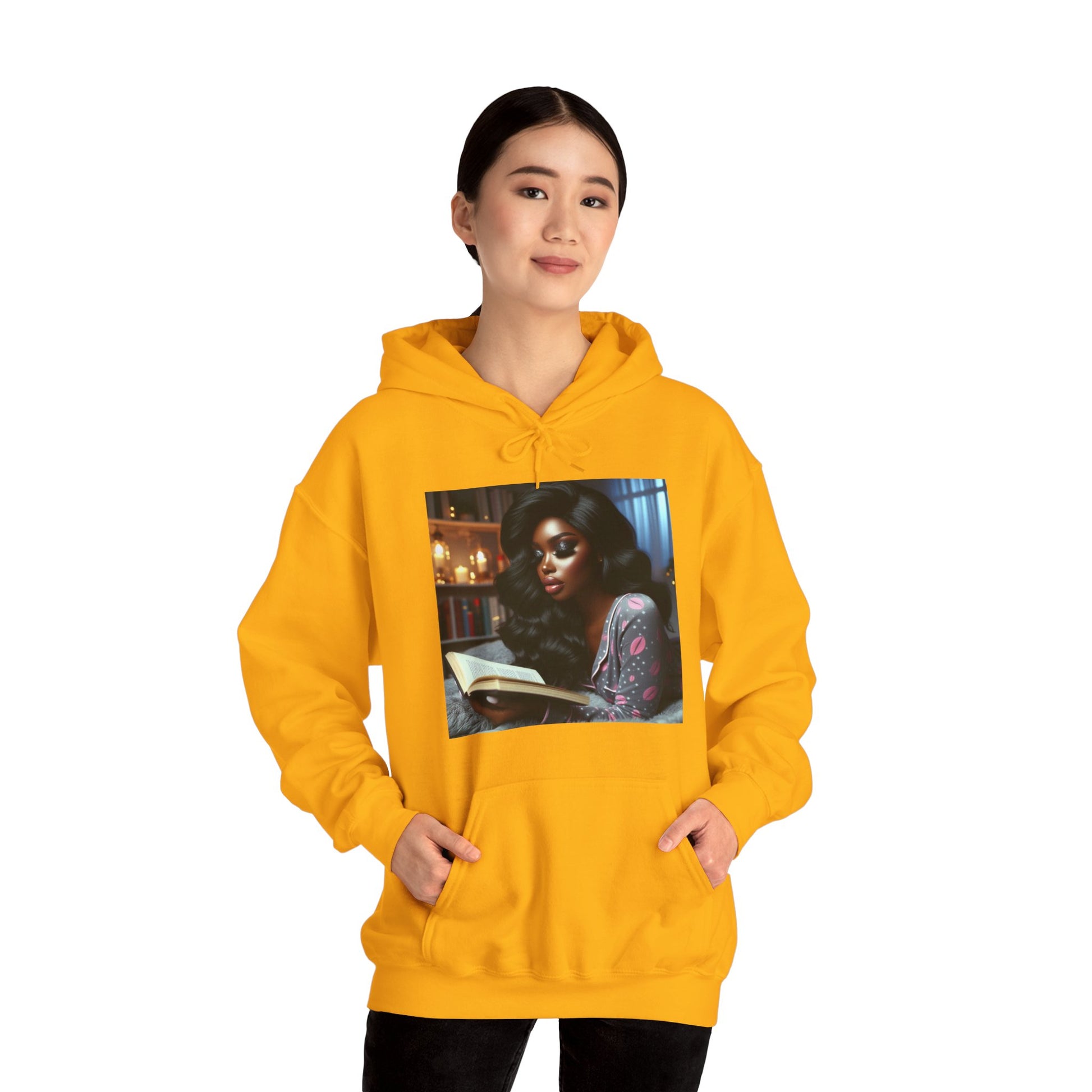 Late Night Book Hoodie Hoodie Printify   