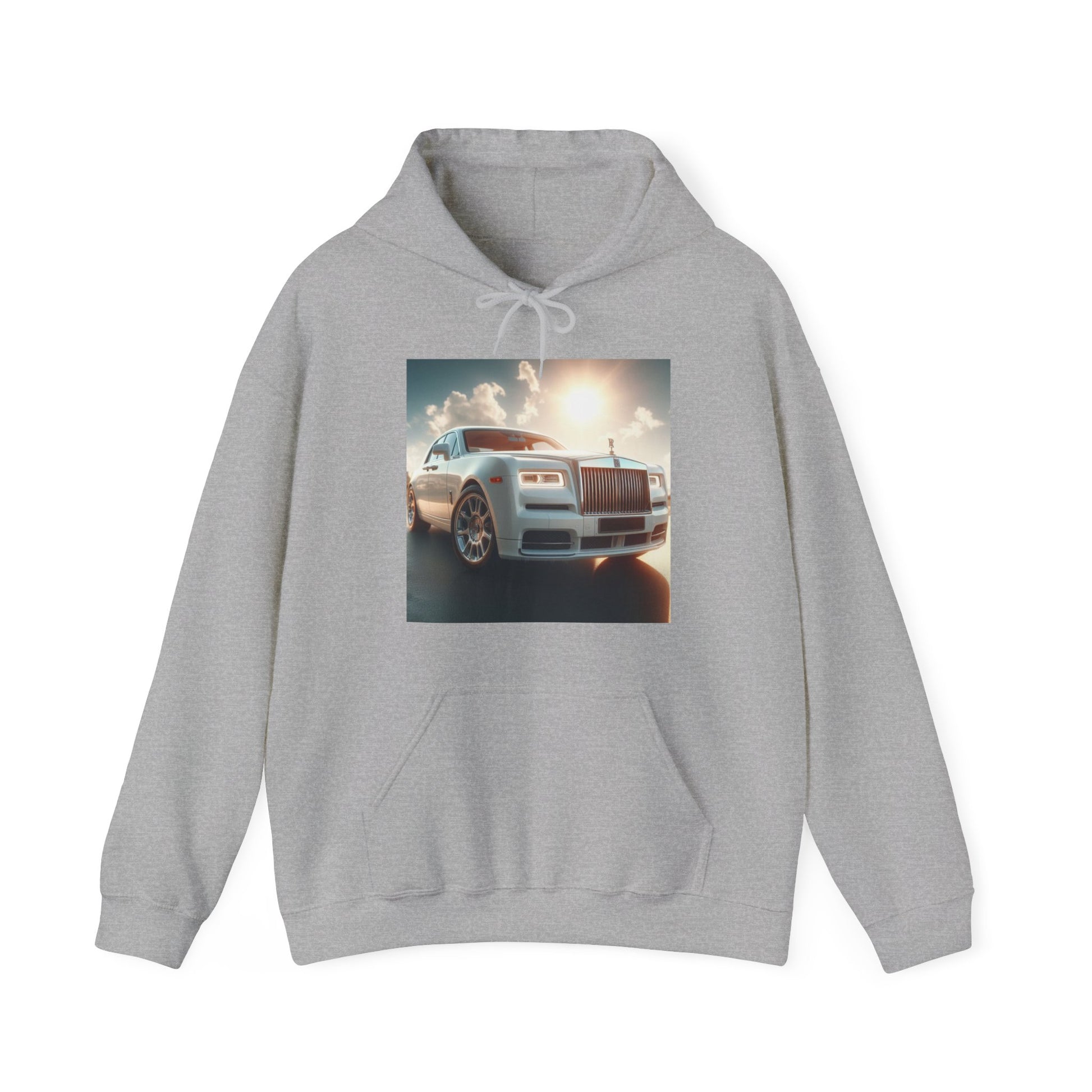 White Rolls Royce Hoodie Hoodie Printify Sport Grey S 