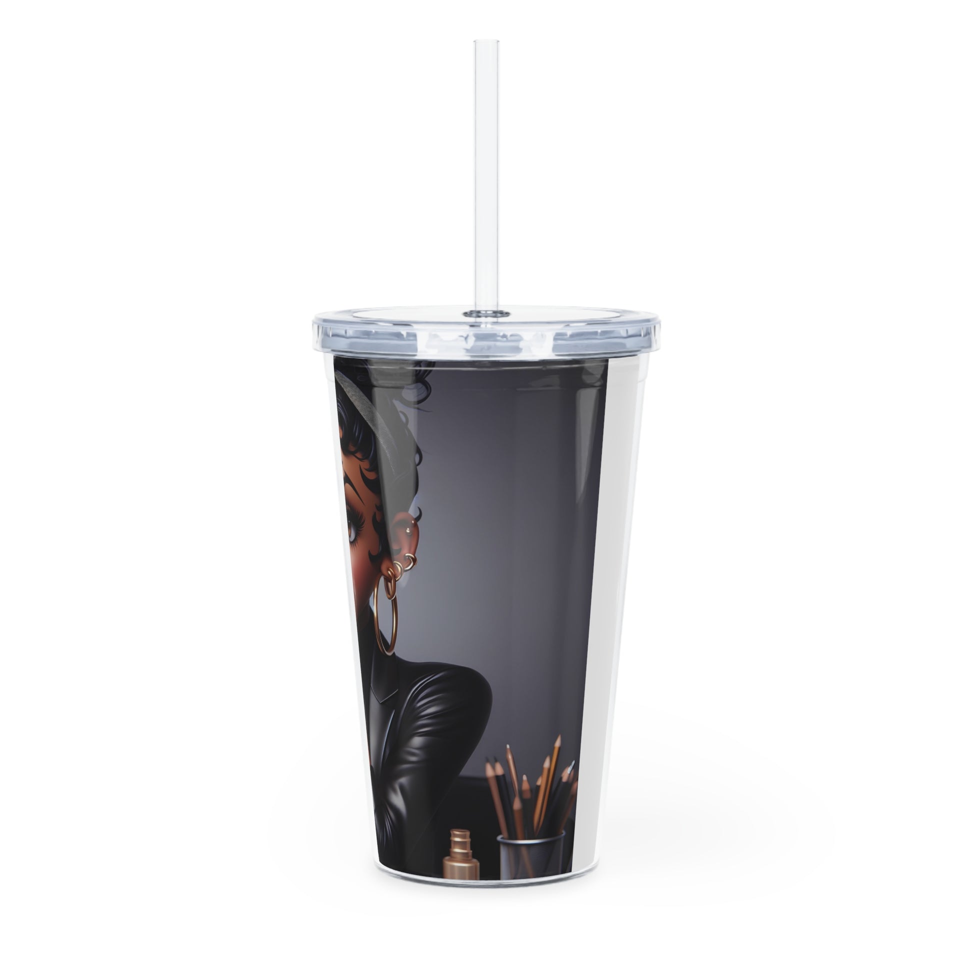 Business Betty Tumbler with Straw Mug Printify   