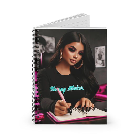 Money Maker Spiral Notebook Paper products Printify   