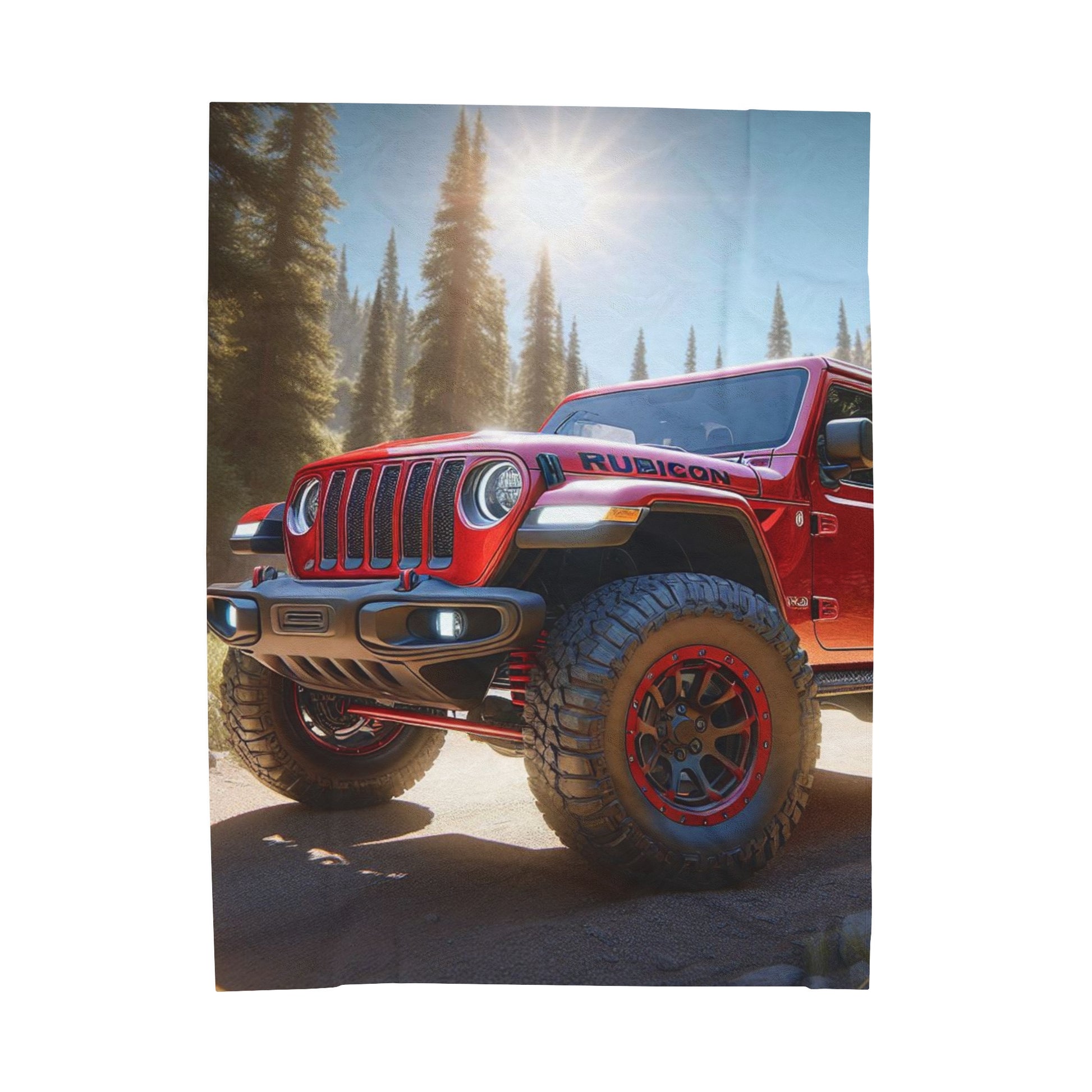 Red Rubicon Plush Blanket All Over Prints Printify 60" × 80"  