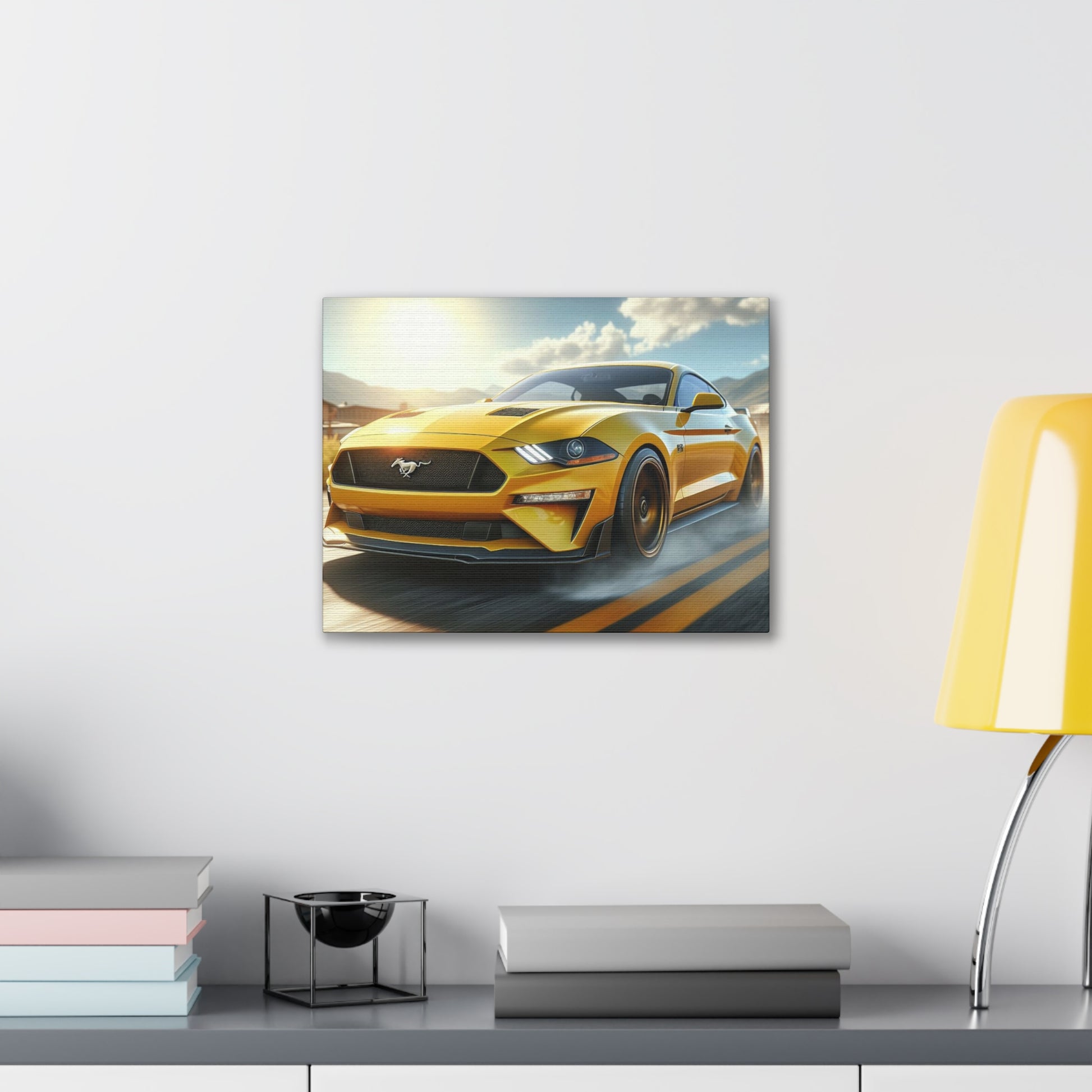 Yellow Mustang Canvas Canvas Printify 16″ x 12″ (Horizontal) 0.75'' 