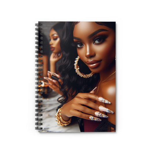 Wine Down Spiral Notebook Paper products Printify One Size  