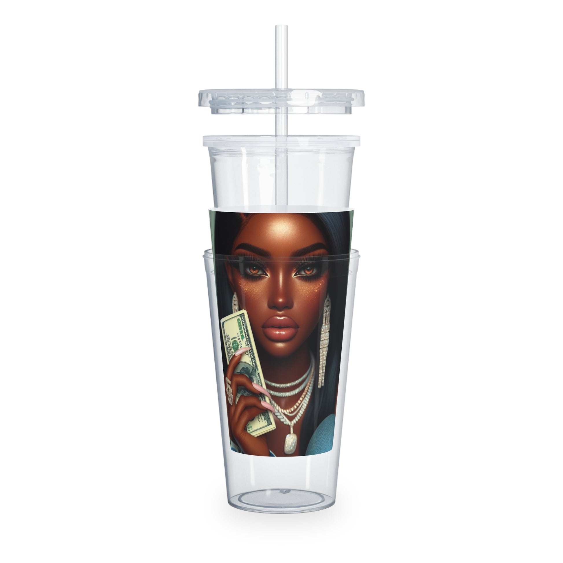 Money Talks Tumbler with Straw Mug Printify   