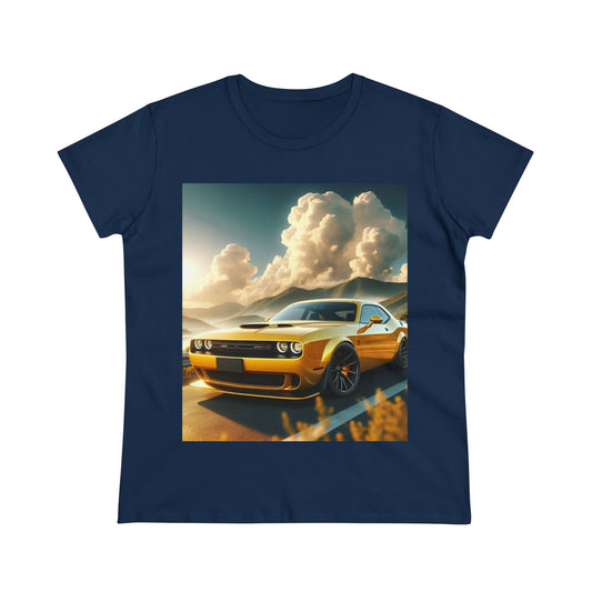 Yellow Challenger T-Shirt T-Shirt Printify Navy S 