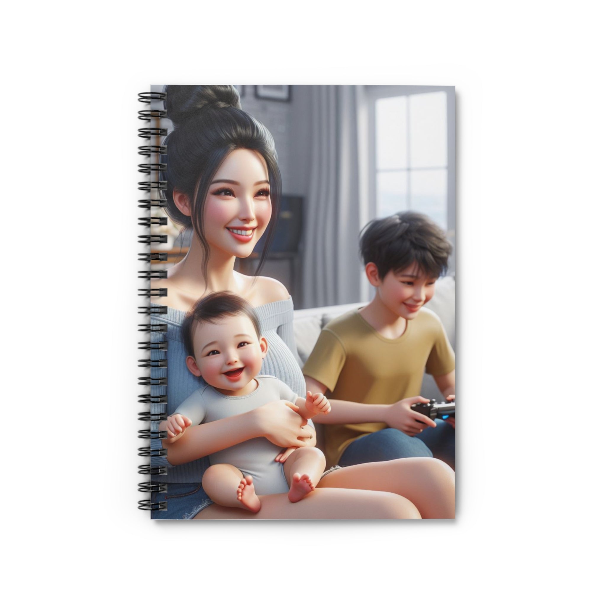 Family Time Spiral Notebook Paper products Printify One Size  