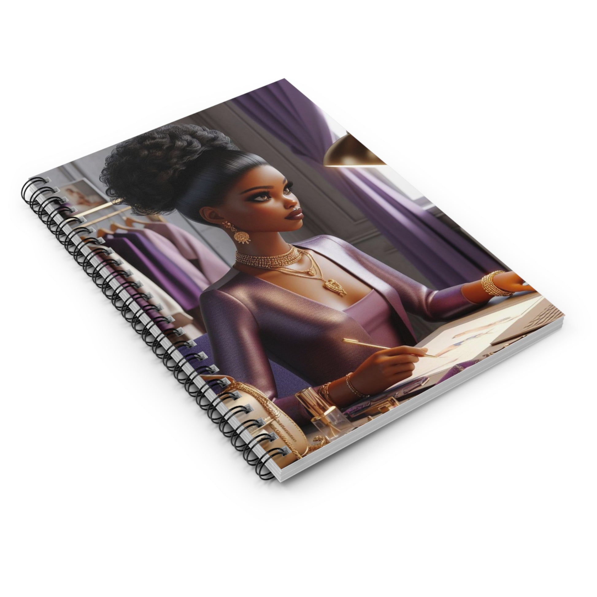 Fashion and Beauty Spiral Notebook Paper products Printify   